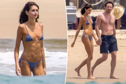 Кая Гербер у синьому бікіні відпочиває з Льюїсом Пуллманом у Мексиці