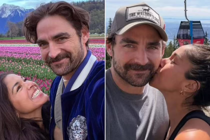 Сара Робертс та Джейк Лесу обіймаються в Канаді