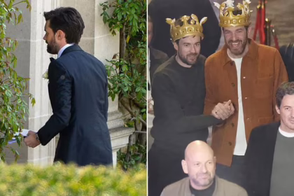 Комік Джек Вайтголл на своєму зірковому весіллі з Роксі Горнер