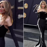 Ла Тойя Джексон у чорній сукні на прем'єрі фільму Michael