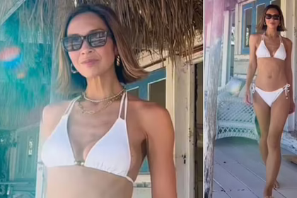 Майлін Класс презентує нове біле бікіні у стилі I'm A Celeb