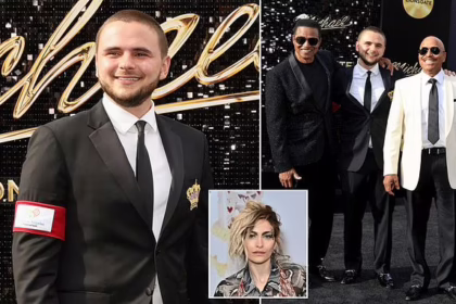 Прінс Джексон з дядьками Джекі та Джермейном на прем'єрі Michael