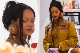 Ріанна у величезних сережках з хутра норки Thierry Mugler