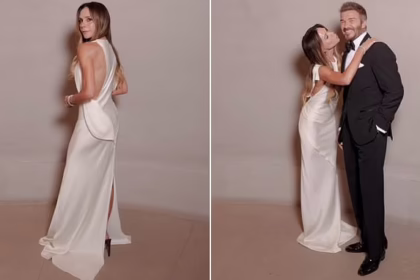 Вікторія Бекхем та Девід Бекхем на червоній доріжці TIME100 Victoria Beckham