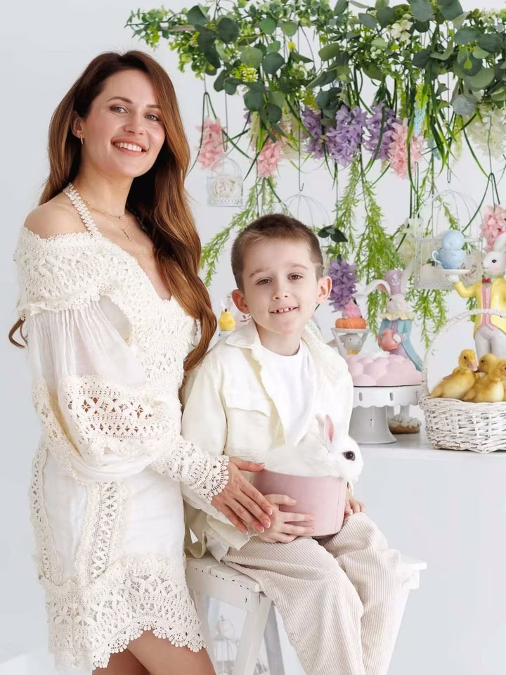 Наталка Денисенко з сином Андрійком