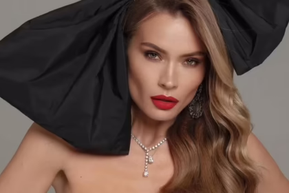 Анна Богдан у червоному мереживному корсеті до Дня закоханих