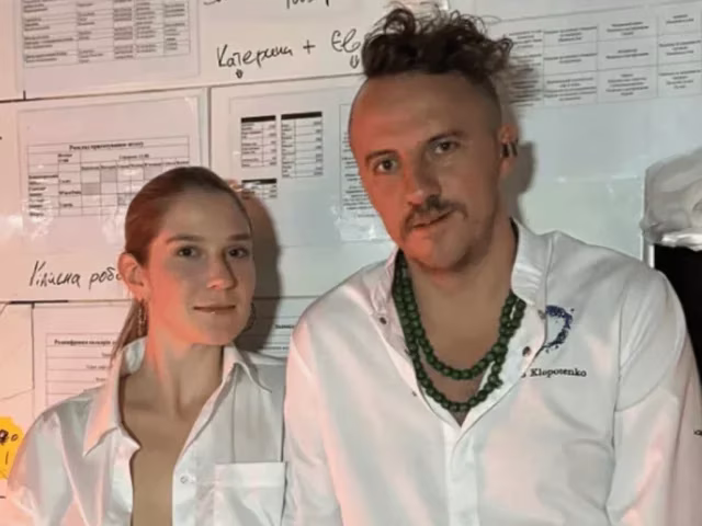 Шеф-кухар Євген Клопотенко та його наречена Катерина Воскресенська на романтичному фото